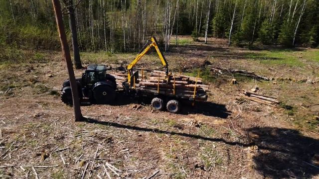 Valtra T234 unlimited logging with Oniar 346Re 4WD & 8800 crane смотреть онлайн