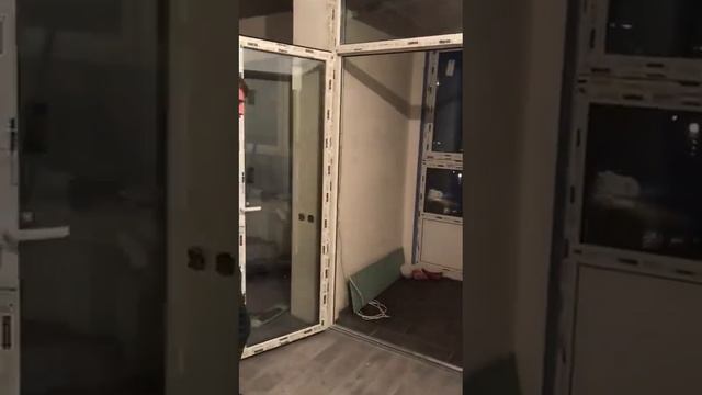 Теплое остекление балкона и французская дверь. ЖК Одинград, ул. Клубничное Поле. смотреть онлайн