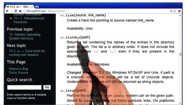 Lesson 1 (Use Functions) | 32.Reading Os Documentation | Python Programming смотреть онлайн