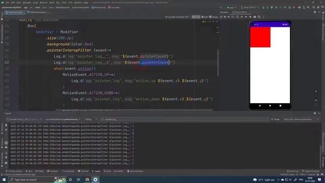 Touch callback pointerInterOpFilter Jetpack Compose Android смотреть онлайн