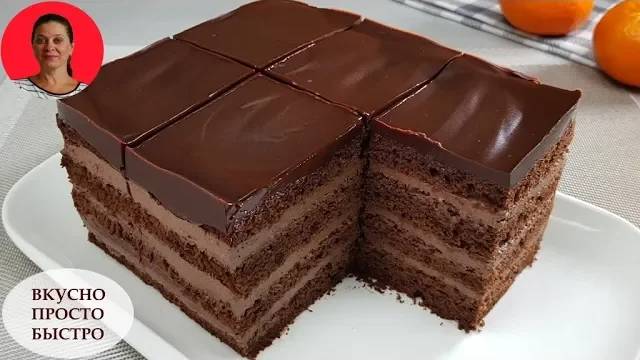 Простой и Быстрый в приготовлении ШОКОЛАДНЫЙ ТОРТ ✧ Chocolate Cake Recipe смотреть онлайн