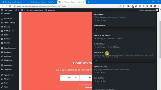 How to add age checker options on wordpress website смотреть онлайн