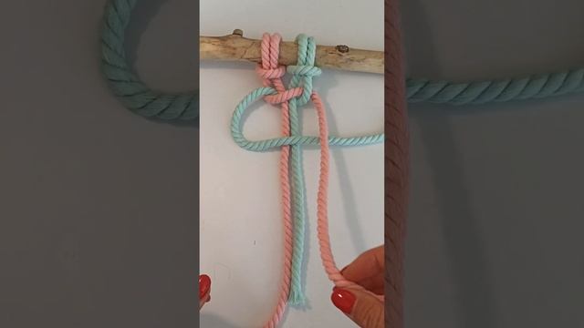 Левый плоский узел макраме. Макраме с нуля. смотреть онлайн