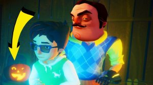 ЗЛОЙ СОСЕД гоняется за ДЕТЬМИ и превращается в ТЫКВУ в игре Secret Neighbor веселый летсплей