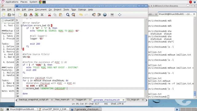 BASH.II 014 Generate Checksums смотреть онлайн