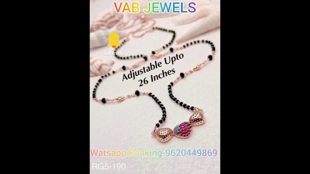 Latest Rosegold Mangalsutra|Watsapp Booking-9620449869@vabjewels #rosegold #mangalsutra #blackbeads смотреть онлайн