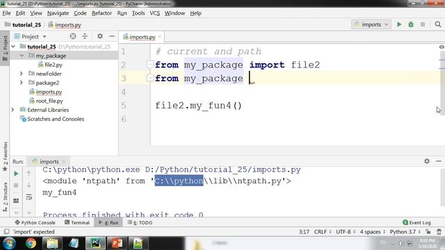 is __init__py file needed ? - Python Tutorial 29 смотреть онлайн