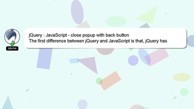 jQuery : JavaScript - close popup with back button смотреть онлайн