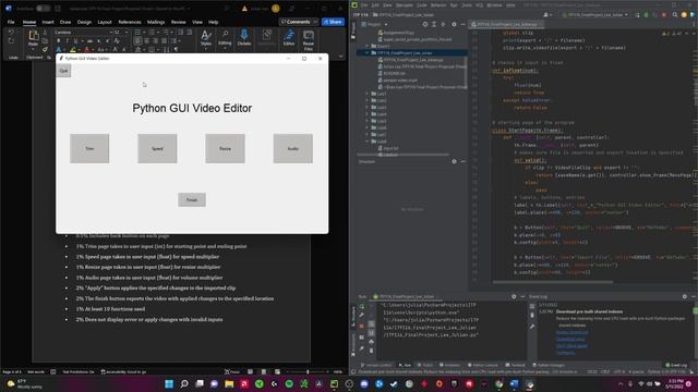 Python GUI Video Editor Demonstration смотреть онлайн