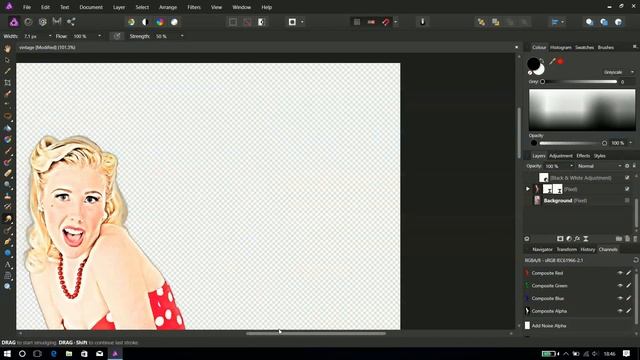 Affinity Photo: Create a PIN UP vintage effect смотреть онлайн