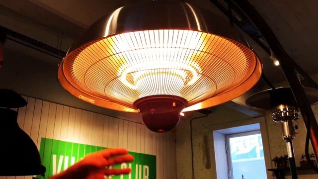Уличный электрический обогреватель Hügett Taket EcoSteel. Видеообзор.