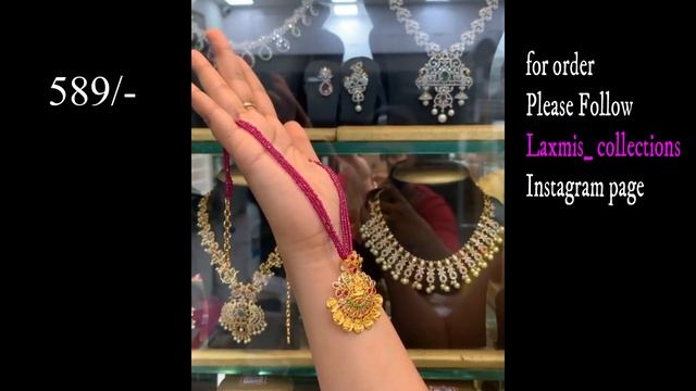 Latest Beads chains Designs With Price | 6309707705 whatsapp | Pusala Golusulu | Crystals смотреть онлайн