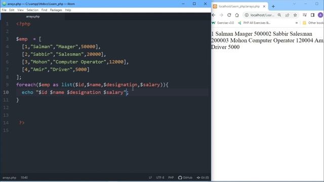 PHP Foreach Loop with List Tutorial in Bangla смотреть онлайн