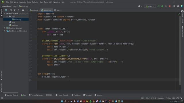 Discord Bot mit Python programmieren | Part 8: Error Handling | Pycord Tutorial Deutsch смотреть онлайн
