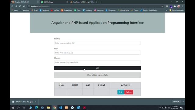Simple Angular JS, PHP and MySQL based Web API смотреть онлайн