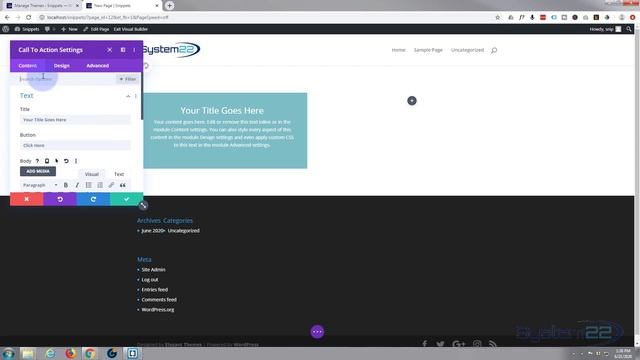 Divi 4 Snippets Create Your First Page ? смотреть онлайн