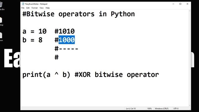 Python #16 | Bitwise operators in Python | &, ^, ~, etc | Hindi | EasyExamNotes.com | Jayesh Umre смотреть онлайн