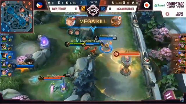 BREN vs 10S Game 2 Bren Esports vs 10S Gaming Frost M2 World Championship PH vs Japan смотреть онлайн