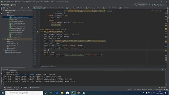 Flask ve SQLite ile web projesi: Veri tabanından eleman silme işlemi-2 Dropdown menüsü oluşturma смотреть онлайн