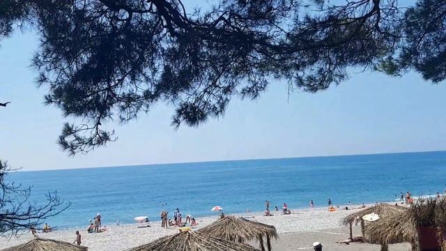 Палаточный лагерь на берегу моря в Пицунде | Отдыхать моно по-разному | Летняя Абхазия смотреть онлайн