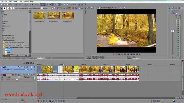 Урок 4. Настройка проекта в Sony Vegas. смотреть онлайн