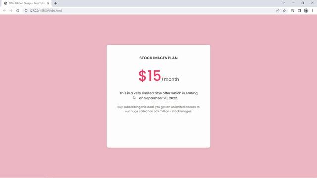 How To Make Offer Box With Ribbon Using HTML And CSS | Make Ribbon Design On Website смотреть онлайн