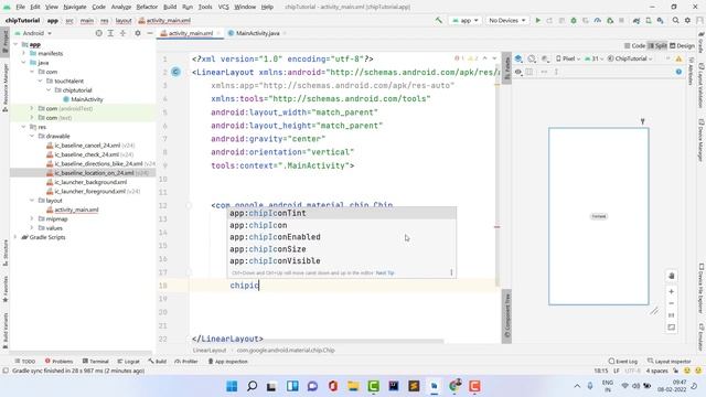 Chips in android studio | How to create material chip component in android studio | смотреть онлайн