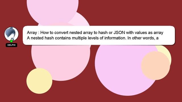 Array : How to convert nested array to hash or JSON with values as array смотреть онлайн