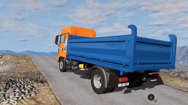 BeamNG Drive - 4x2 MAN TGS Dump Truck on the Test Area 54 Map Part 1 смотреть онлайн
