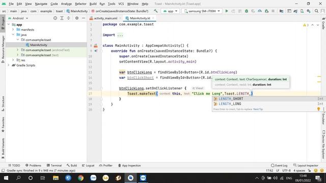 Toast hiển thị thông báo bằng kotlin | android studio | Khánh Jos смотреть онлайн