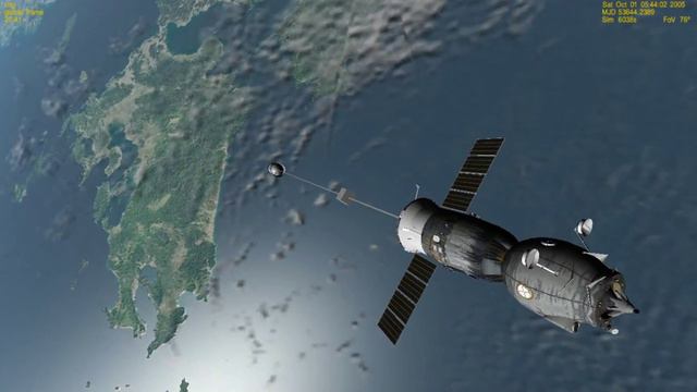 50m tether (slow) - Crew In Tether Spin - On Way To ISS - First Human Test of Artificial Gravity? смотреть онлайн