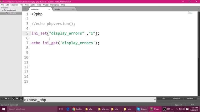 PHP Tutorial | PHP.INI | Change Server Settings смотреть онлайн