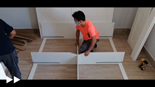 IKEA BRIMNES bed frame with storage assembly смотреть онлайн