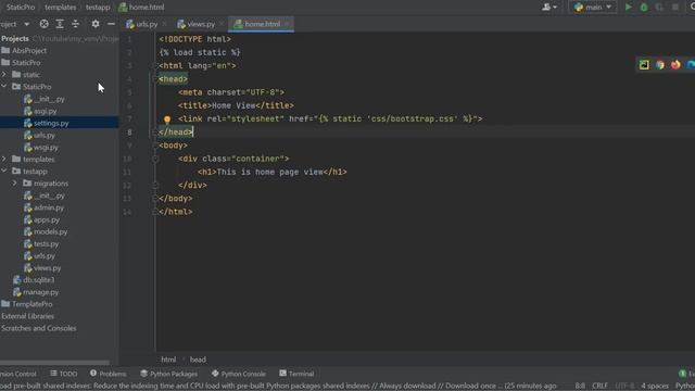 Static Files In Django | How To Design Navbar By Using Bootstrap | Template Tag | By B2T | By Ram смотреть онлайн