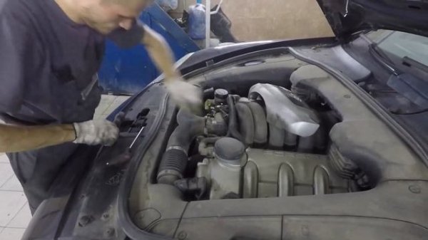 Porshe Cayenne - замена ремня и неожиданные проблемы с помпой