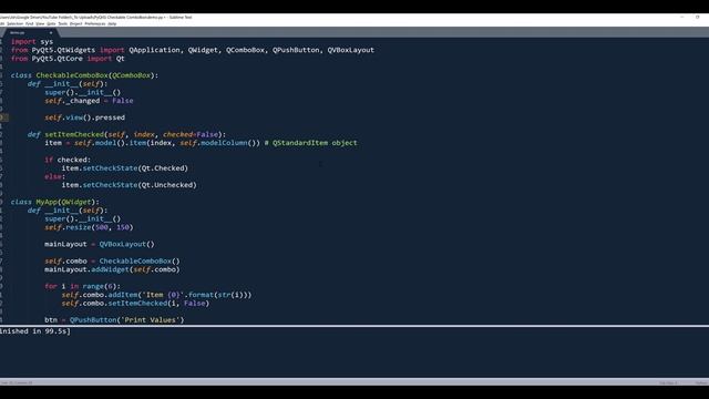 How to create checkable ComboBox Widget | PyQt5 Tutorial смотреть онлайн
