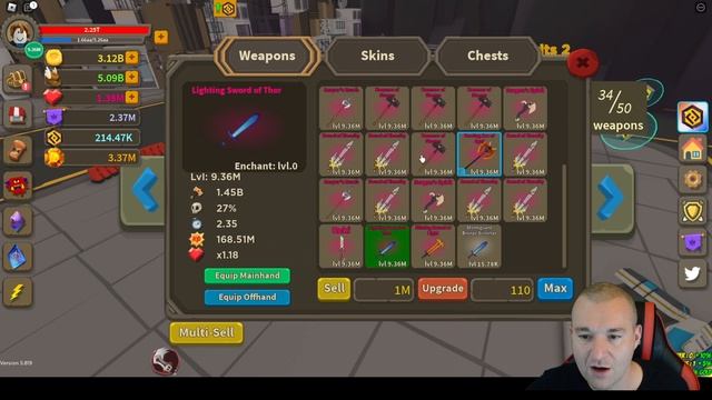 NOOB GOES SHOPPING | ENKI EVENT SWORD + 9M REBIRTH | Giant Simulator смотреть онлайн