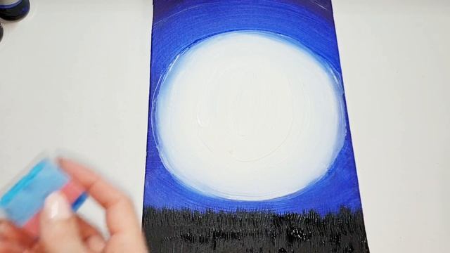 Техника легкой акриловой живописи для начинающих как нарисовать лунную влюбленную пару смотреть онлайн