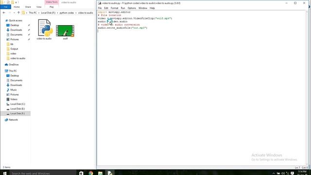 How to Extract Audio From video using Python ( 3 Lines ) | moviepy | Convert video to audio смотреть онлайн