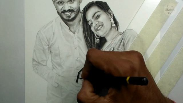 Beautiful Portrait Drawing |Fine Sketch Art| смотреть онлайн
