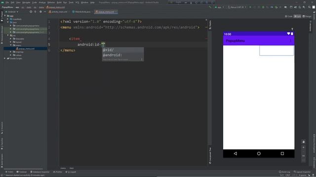 How to create Popup Menu in android app - Android Development Bangla tutorial смотреть онлайн