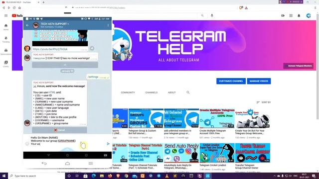 Set or Edit Welcome Message In Telegram Group By @techxAman |Tech AS74| смотреть онлайн