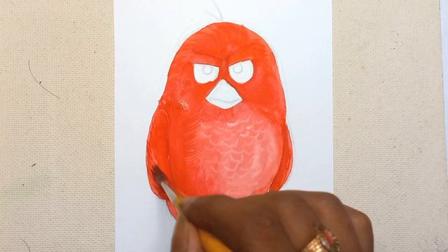 red angry bird drawing with colour pencil смотреть онлайн