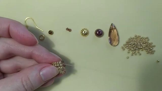 Серьги капли - из бисера - своими руками. DIY bead drop earrings. смотреть онлайн