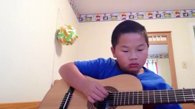 Playing the Star-Spangled Banner on guitar. смотреть онлайн