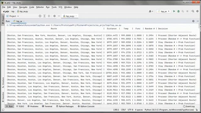 Traveling Salesman Problem (TSP) + Python + Simulated Annealing (public version) смотреть онлайн