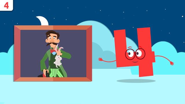 El número 4 - Aprende a contar - Los números del 1 al 10 - La canción del número cuatro смотреть онлайн