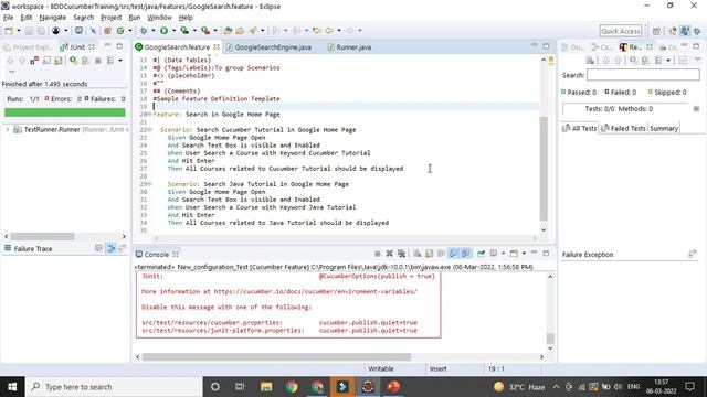 Selenium - BDD with Cucumber and Java - Create Multiple Scenarios, Add Background - Session 2 смотреть онлайн