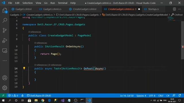 .NET5 Razor Pages CRUD Operations Using Entity Frame Work Core смотреть онлайн