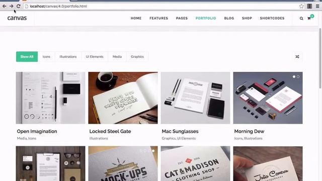 Portfolio Columns & Styling | Canvas HTML смотреть онлайн